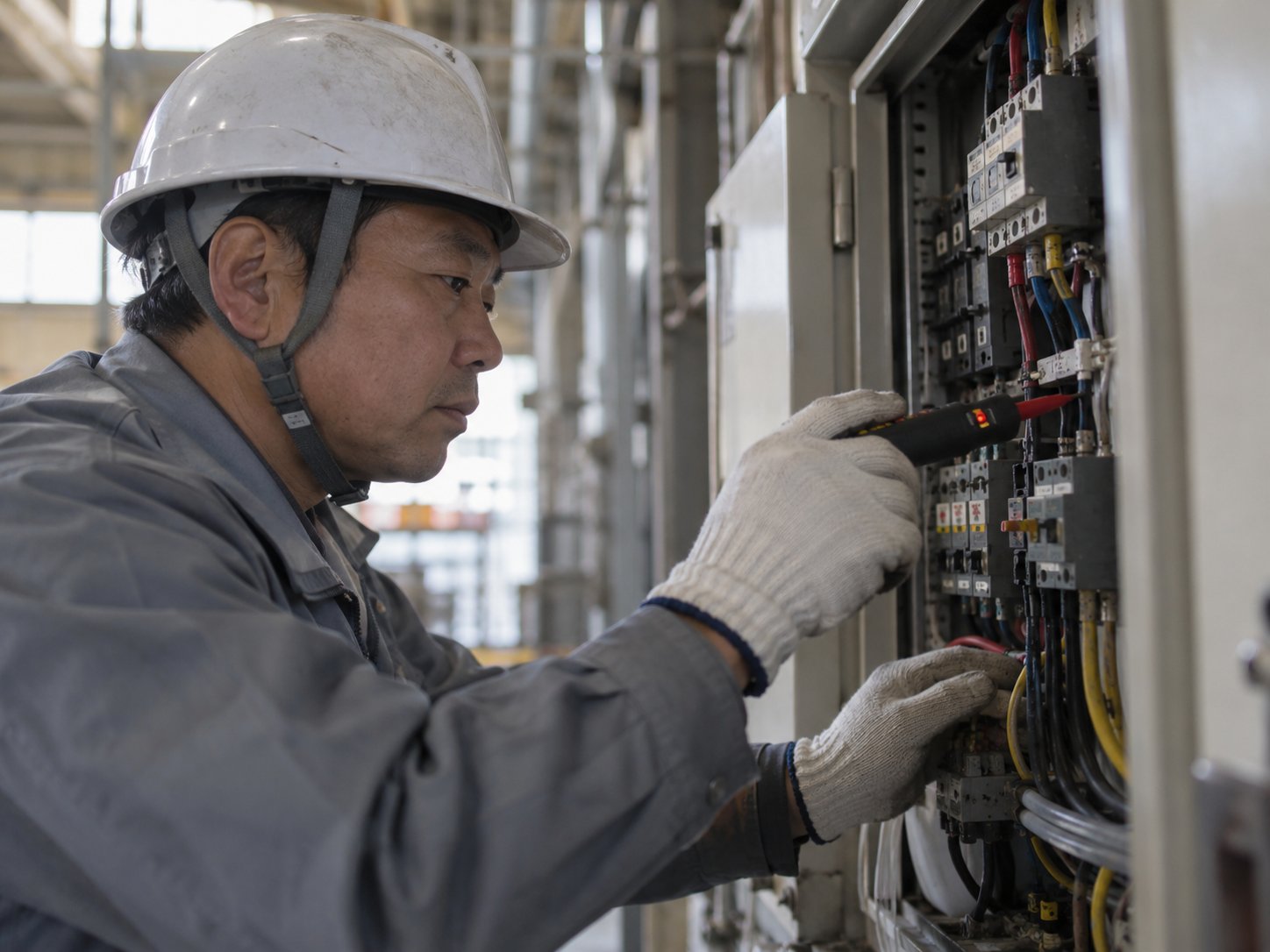 分電盤の工事（仮の写真）